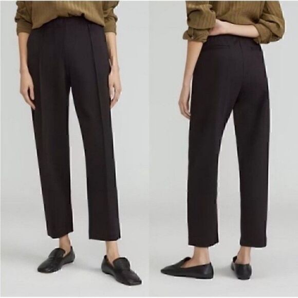 Everlane solid black the dream pant crop ankle length pants - Picture 2 of 12
